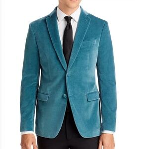 John Varvatos Tailored Turquoise Blue "Bleecker" Blazer 40R L